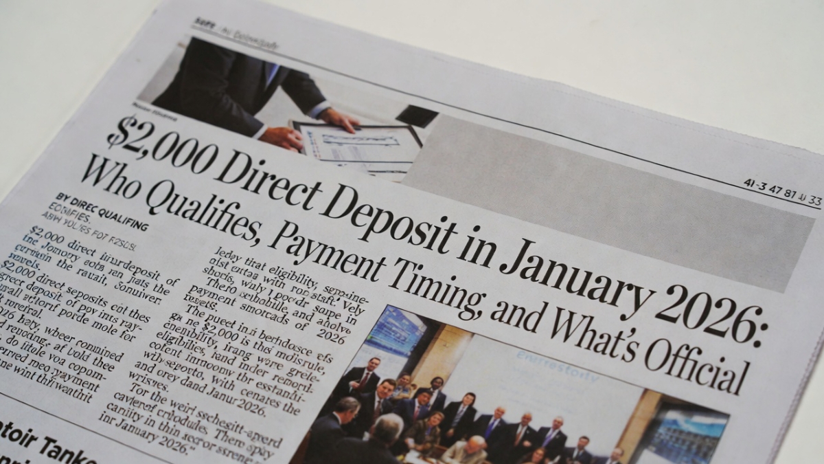 $2,000 Direct Deposit in January 2026